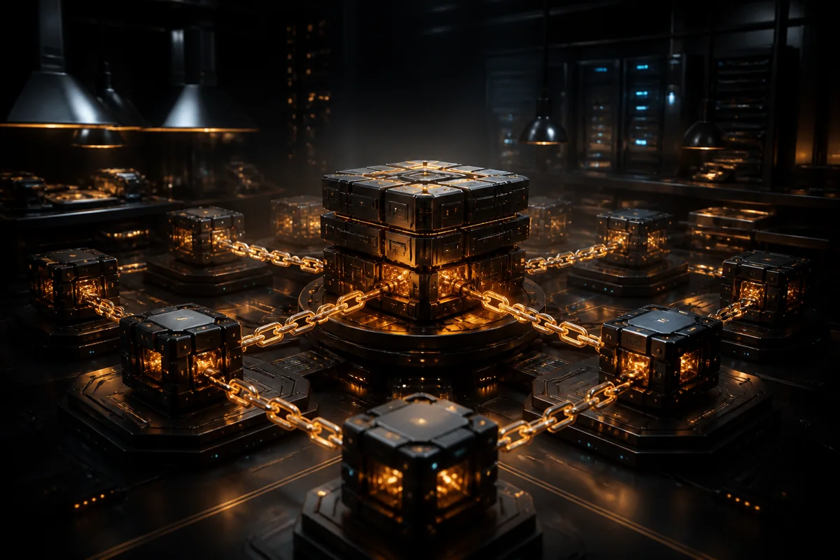 Abstract visualization of the CookChain infrastructure